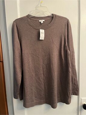 J. Jill Crewneck Sweater - Taupe